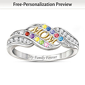Mom's Blessings Personalized Ring