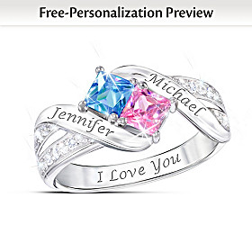 Together Cheek To Cheek Personalized Ring