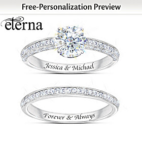 Forever Love Personalized Bridal Ring Set