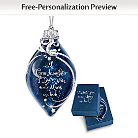 Granddaughter, I Love You Personalized Ornament