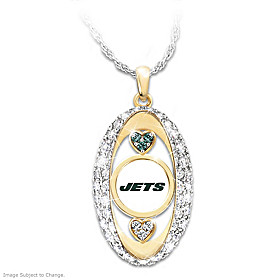 For The Love Of The Game Jets Pendant Necklace
