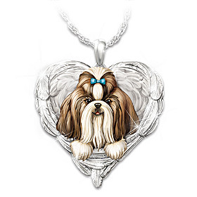 Shih Tzus Are Angels Pendant Necklace