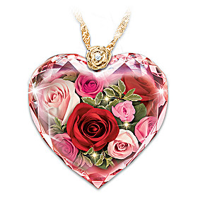 Love Blooms Forever Diamond Pendant Necklace