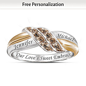 Sweet Embrace Personalized Diamond Ring