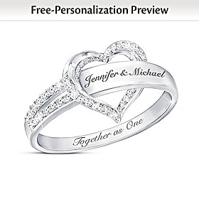 Together As One Personalized Diamond Ring