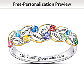 Our Family Of Joy Personalized Ring