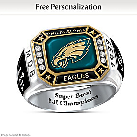 Philadelphia Eagles Super Bowl LII Personalized Fan Ring