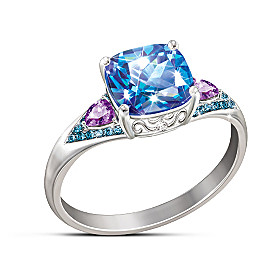 Mystic Fantasy Topaz And Diamond Ring