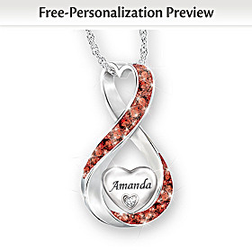 Always Loved Personalized Diamond Pendant Necklace