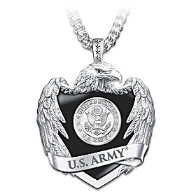 U.S. Army Eagle Shield Pendant Necklace