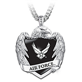 U.S. Air Force Eagle Shield Pendant Necklace