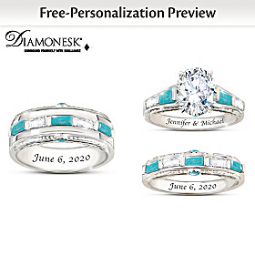 Sacred Promise Personalized Wedding Ring Set