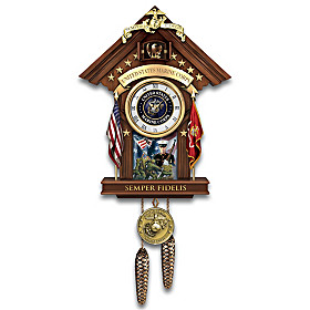 USMC Semper Fi Cuckoo Clock