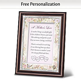 A Mother's Love Personalized Poem Frame