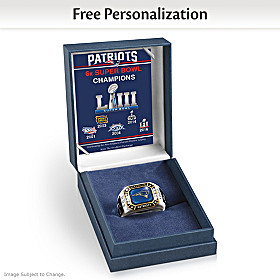 New England Patriots Super Bowl LIII Personalized Fan Ring