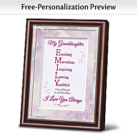 Granddaughter, You Are One Of A Kind Personalized Poem Frame