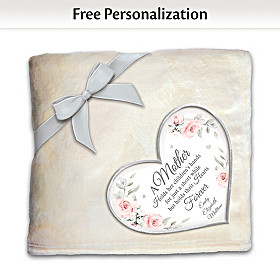 Mother, You Warm My Heart Personalized Blanket