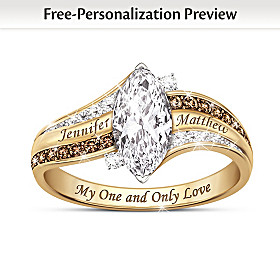 My One And Only Love Personalized 18K Gold-Plated Ring