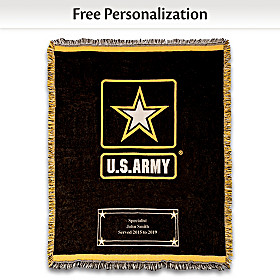 Hero’s Tribute Personalized Army Throw Blanket