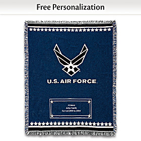 Hero’s Tribute Personalized Air Force Throw Blanket