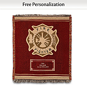 Hero's Tribute Personalized Firefighter Throw Blanket