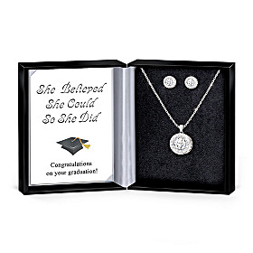 Top Of The Class Pendant And Earrings Set