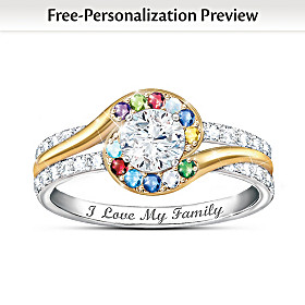 Real Love Of Family Personalized Ring