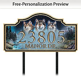 Welcome To Our Den Personalized Address Sign