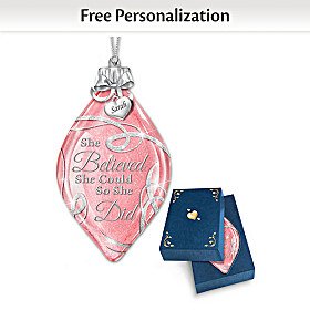 She Believed She Could So She Did Personalized Ornament