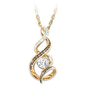 The Perfect Blend Topaz & Diamond Pendant Necklace