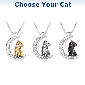 I Love My Cat To The Moon And Back Pendant Necklace