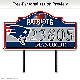 New England Patriots Personalized Address Sign
