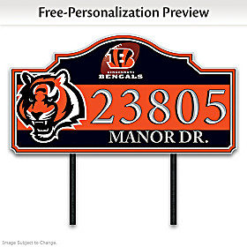 Cincinnati Bengals Personalized Address Sign