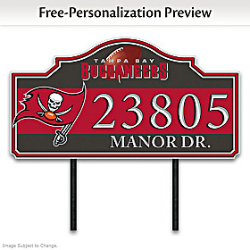 Tampa Bay Buccaneers Personalized Address Sign
