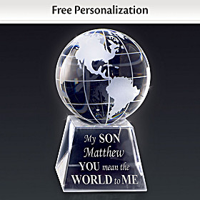 Son, You Mean The World To Me Personalized Sculpture