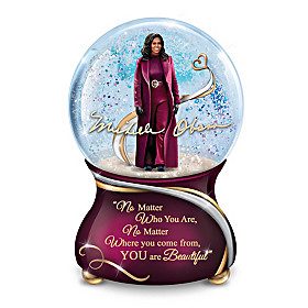 Michelle Obama: You Are Beautiful Glitter Globe