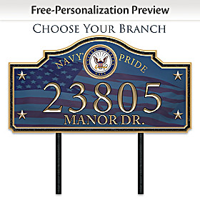 Military Personalized Address Sign