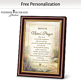 Thomas Kinkade Nurse's Prayer Personalized Frame