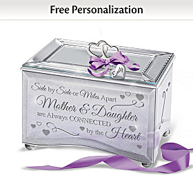 Always Connected By The Heart Personalized Music Box