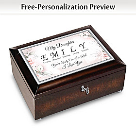 Daughter, You're One Of A Kind Personalized Music Box