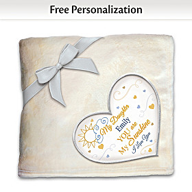 Daughter, You Are My Sunshine Personalized Blanket