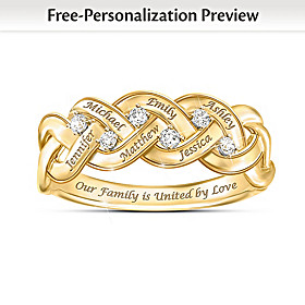 Strength Of Family Personalized Diamond Ring