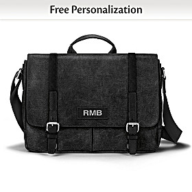 Personalized Canvas Messenger Bag