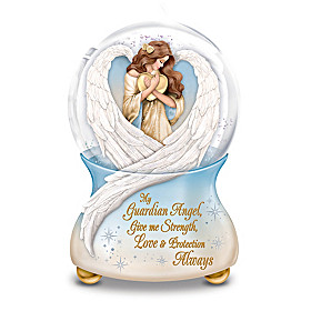 An Angel's Embrace Glitter Globe