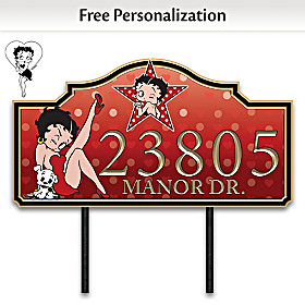 Betty Boop Personalized Address Sign