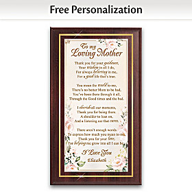 To My Loving Mother Personalized Wall Decor