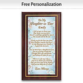 Words Of Wisdom For Daughter-In-Law Personalized Wall Decor