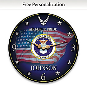 Air Force Pride Personalized Wall Clock