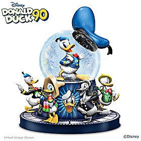 Disney Donald Duck 90th Anniversary Glitter Globe