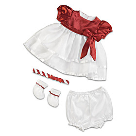 Candy Cane Christmas Baby Doll Accessory Set